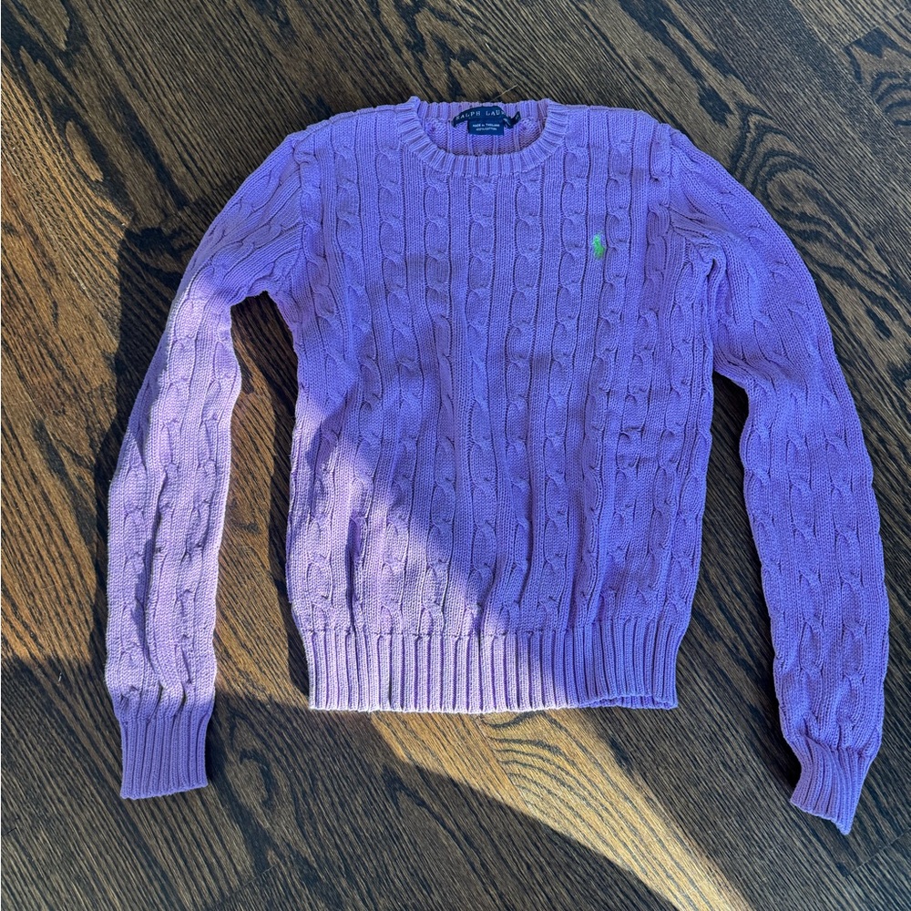 Ralph Lauren Women's Cable Knit Sweaters - Red, Pink, Purple, Teal, White - Picture 10 of 16